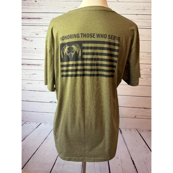 KUIU Shirt Mens Large USA Flag Ram Short Sleeve Hunting T-Shirt Graphic Tee - Picture 3 of 5